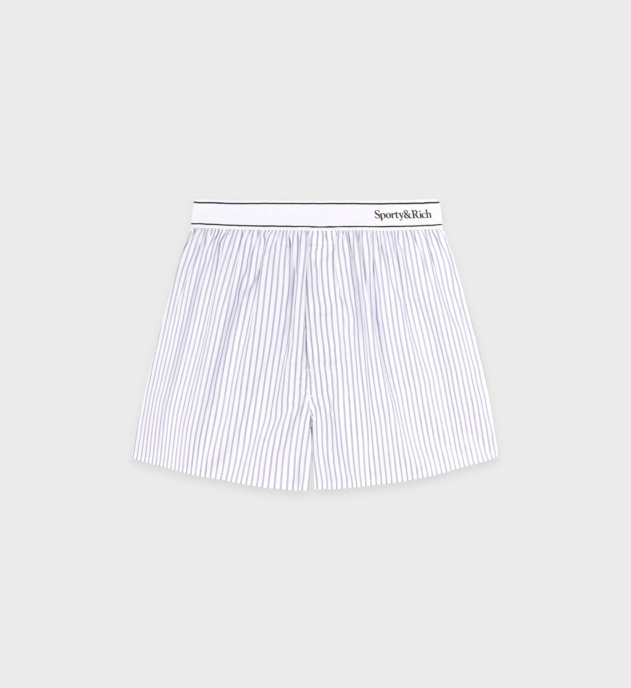 Serif Logo Boxer - White/Navy Striped