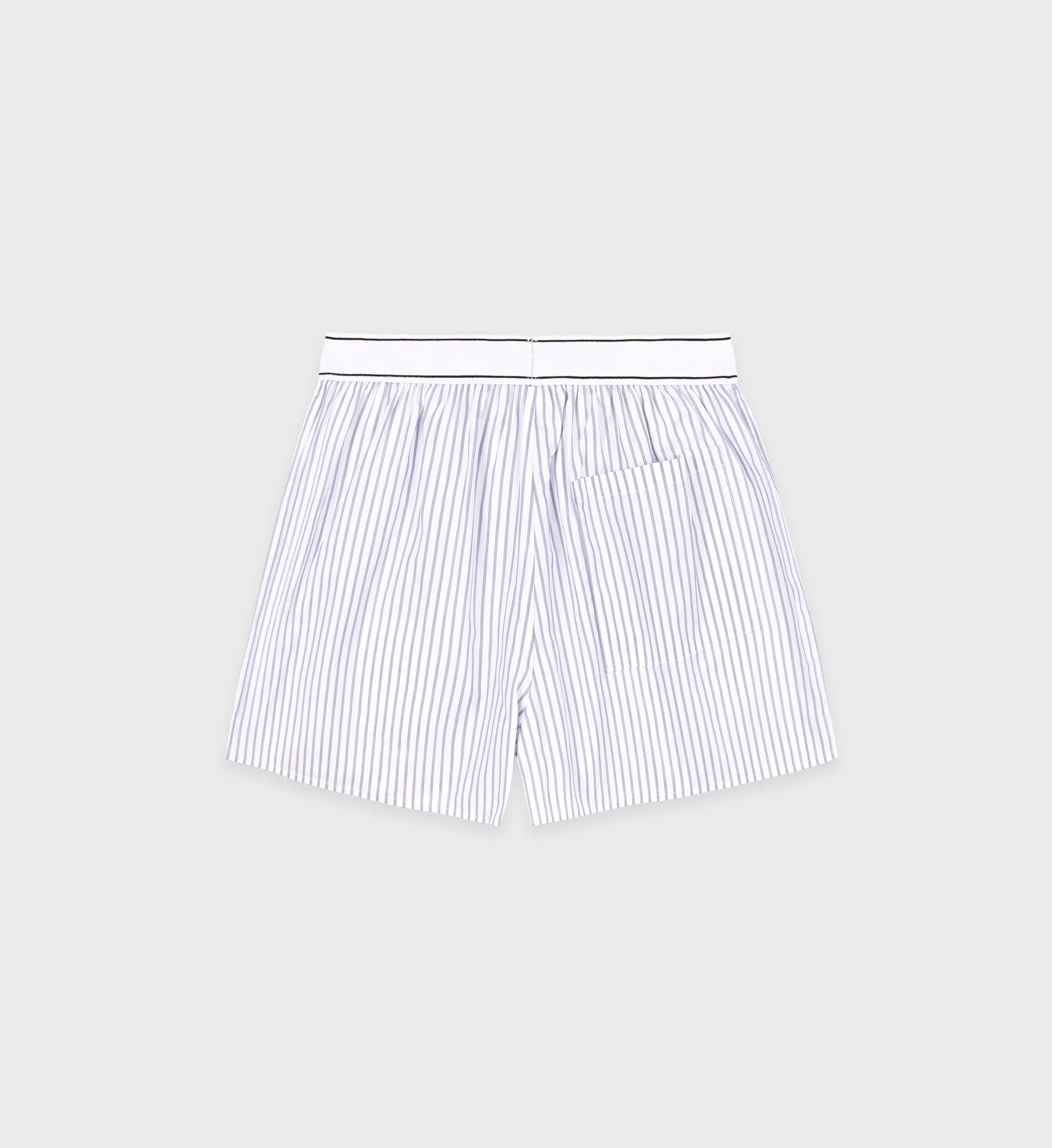 Serif Logo Boxer - White/Navy Striped