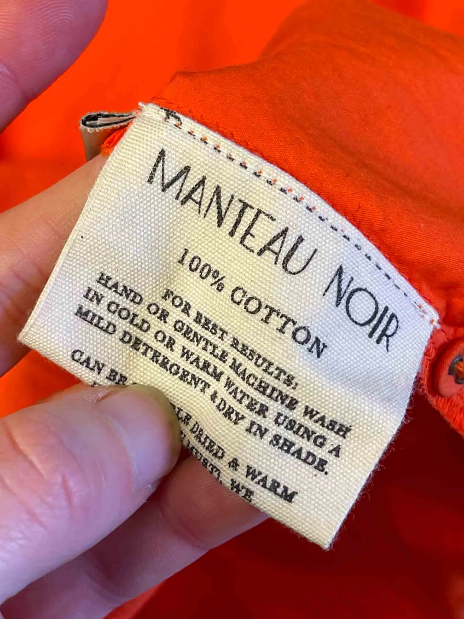 Size XL-XXL - Manteau Noir Orange Boxy Top