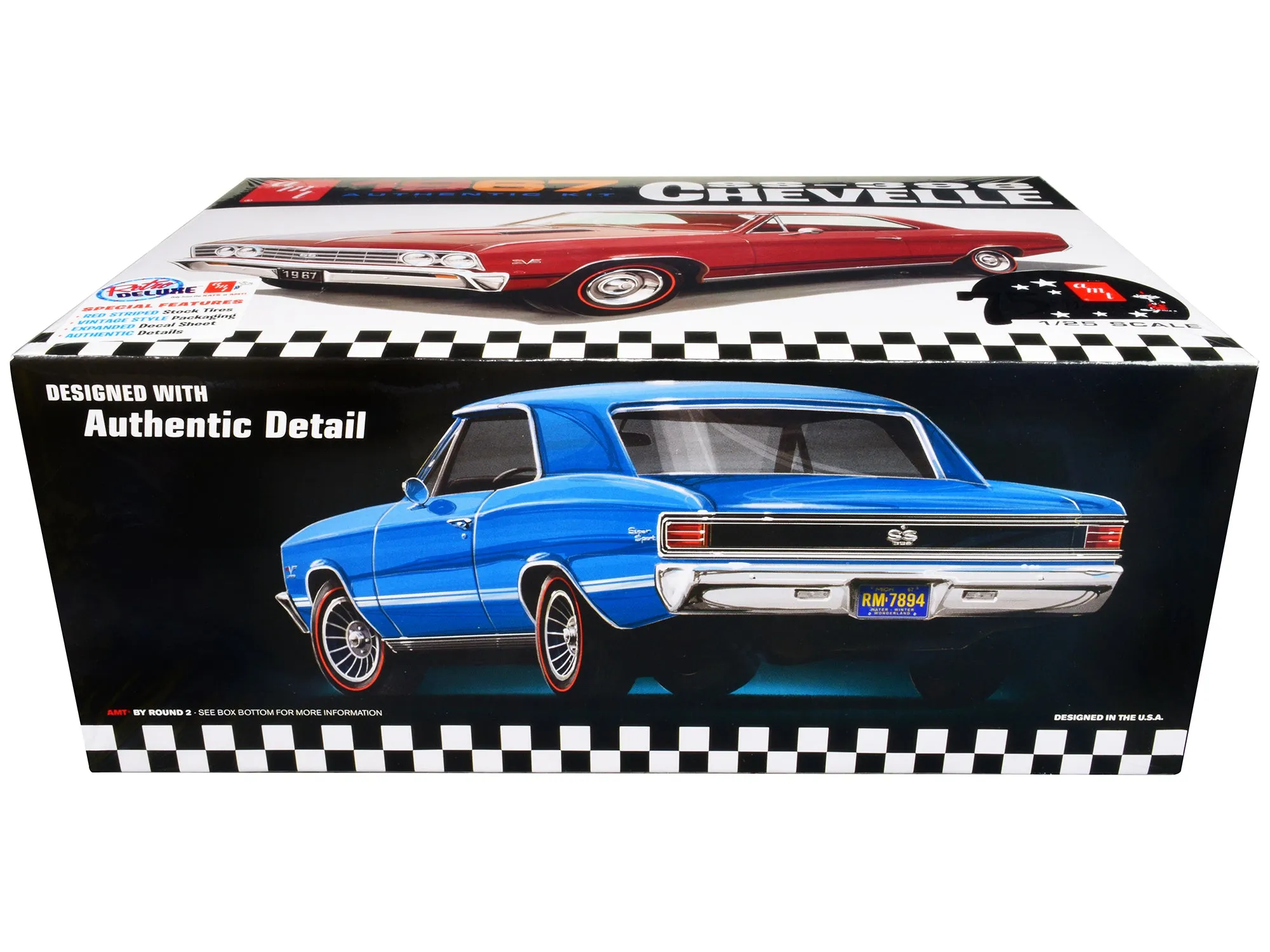 Skill 2 Model Kit 1967 Chevrolet Chevelle SS 396 AMT Celebrating 75 Years 1/25 Scale Model by AMT