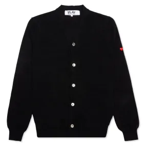 Small Heart Cardigan - Black