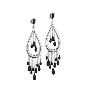 Sterling Silver & Black Onyx Dangle Earrings