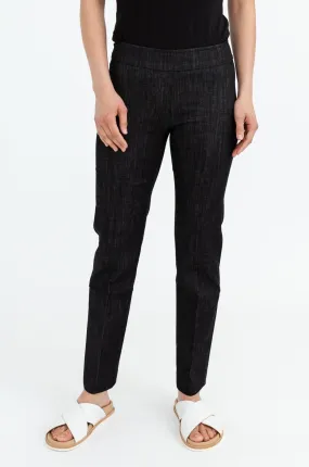 STRAIGHT LEG PULL-ON PANT IN STRETCH COTTON DENIM