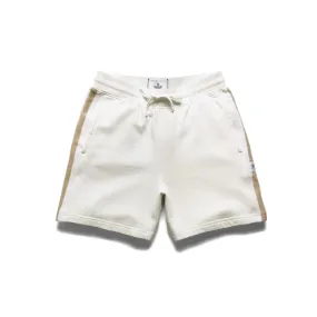 Striped Rib Panel Short Ivory