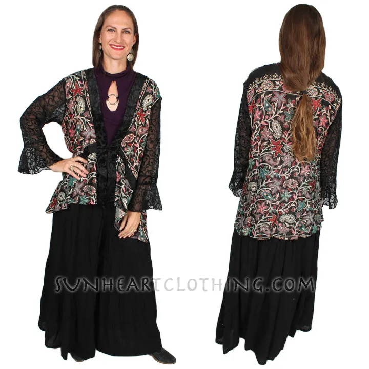 Sunheart Tapestry Boho Tunic Top Hippie Chic Resort Wear Sml-1X