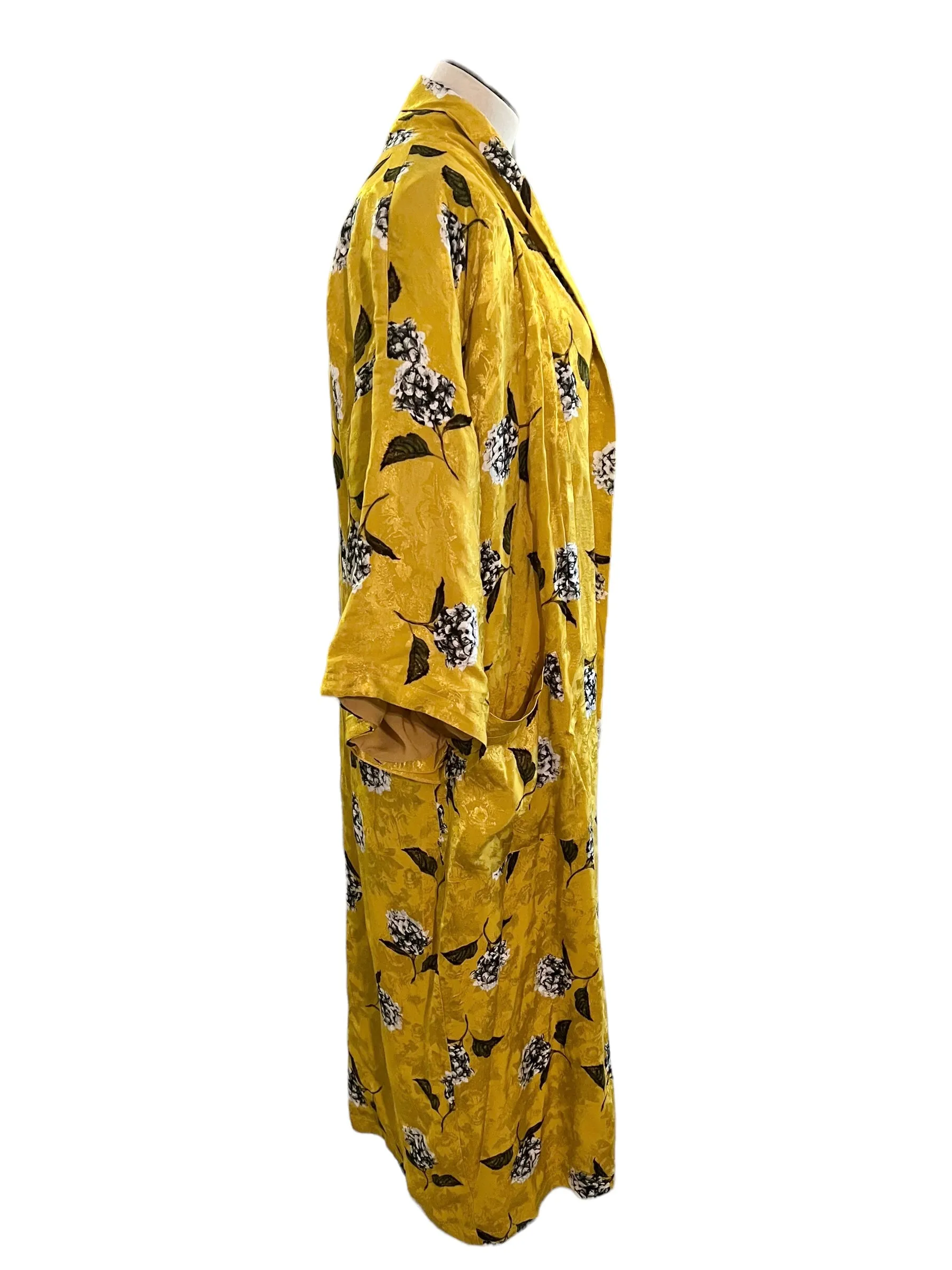 Topshop Size 4 Mustard Floral Print Kimono