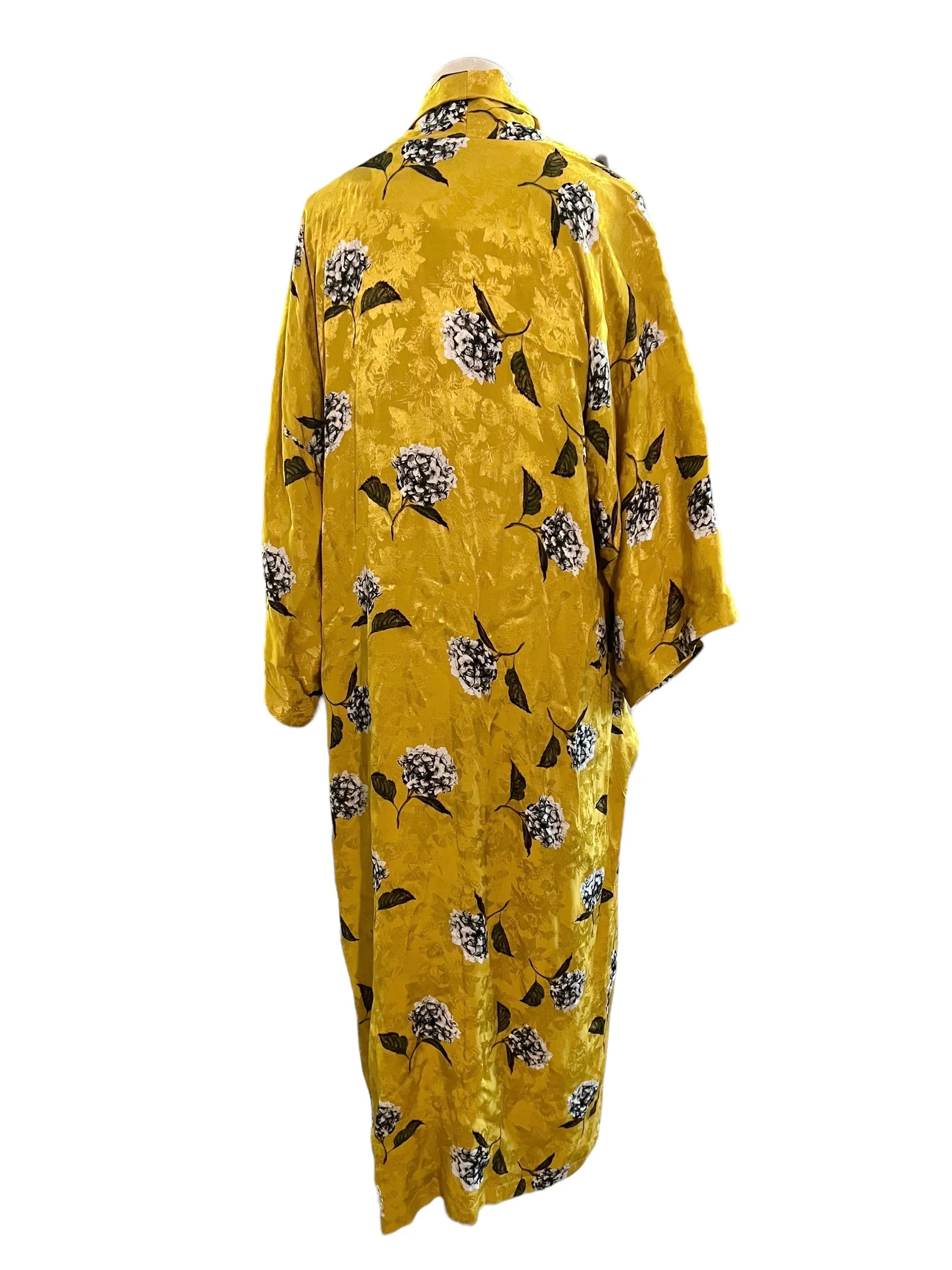 Topshop Size 4 Mustard Floral Print Kimono