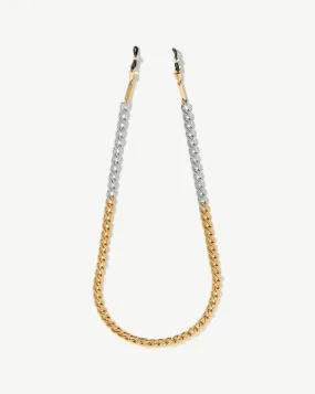 Two Tone Curb Eyewear Chain | 18ct Gold Plated/Silver Plated