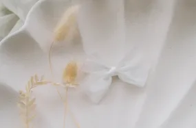 White tulle bow - Headband