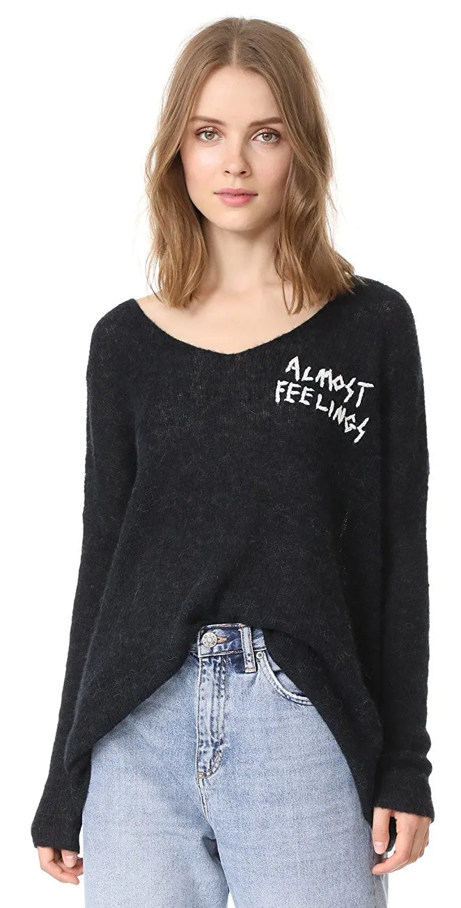 Wildfox Almost Feelings Beyond Sweater Black