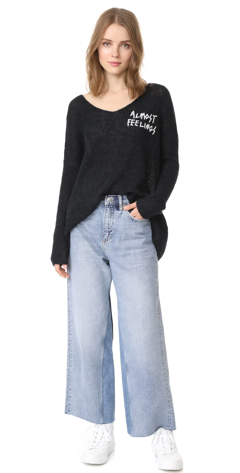 Wildfox Almost Feelings Beyond Sweater Black