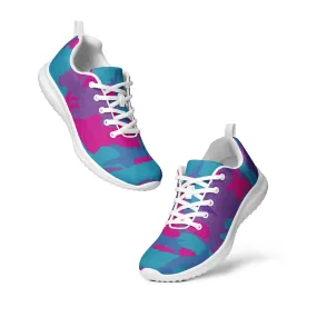 Women’s athletic shoes Teal, Purple and Hot Pink Camouflage